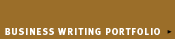 Business Writing Portfolio